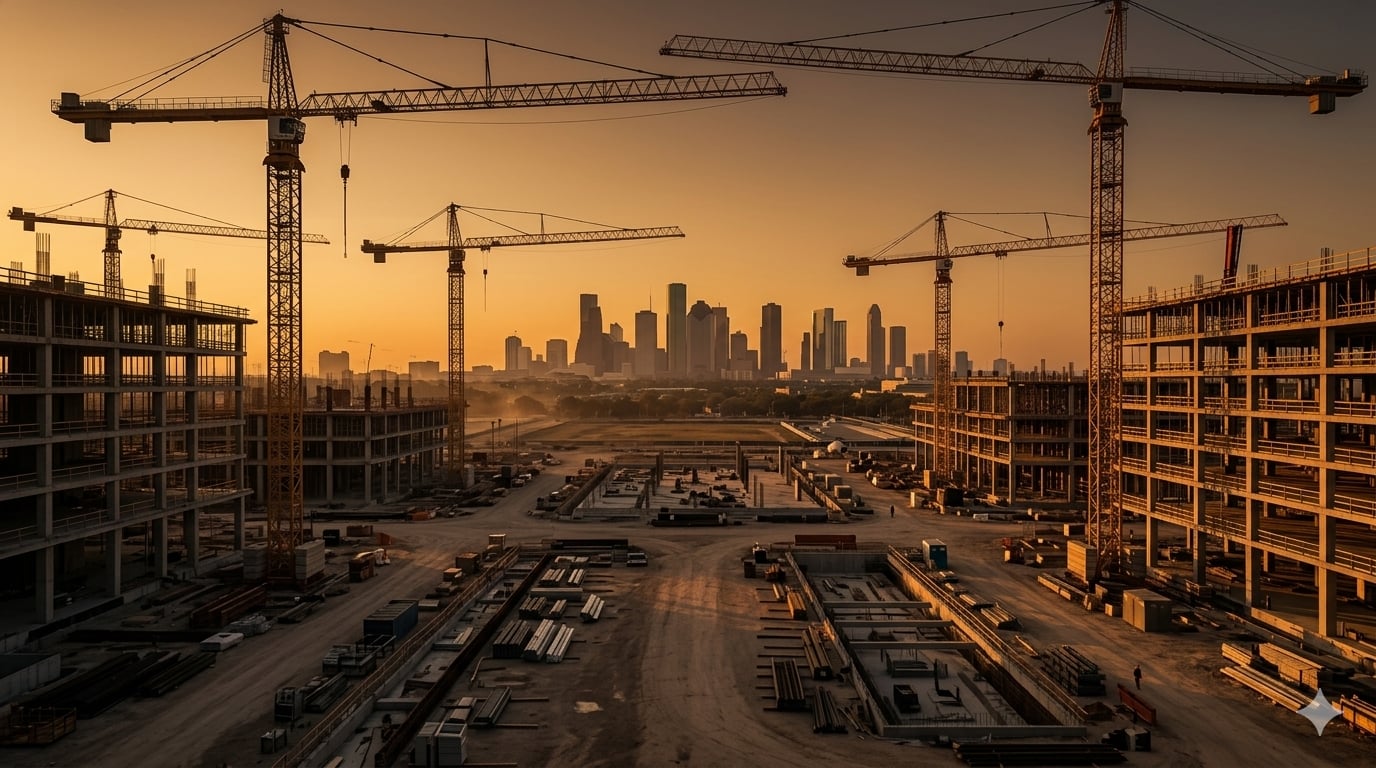 Modern Houston Texas skyline office building web design agency